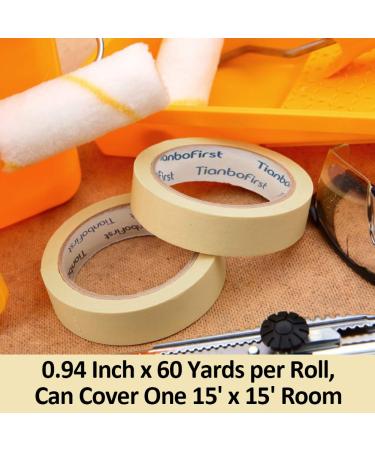 General Purpose Masking Tape for Home and Office  0.94-Inch x 60 Yards  9 Rolls  Beige by TIANBO FIRST 0.94 Inch x 60 Yards 9 - Buy Online on GoSupps.com