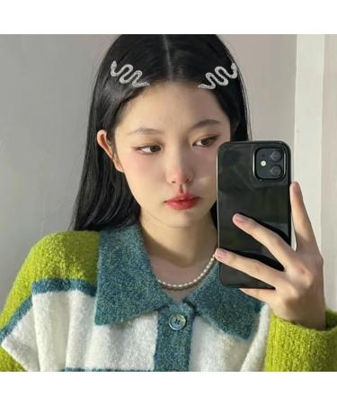 Snake Hair Pins for Women Silver Hair Clips for Girls Punk Hair Accessories for Teenages Rhinestone Hair Barrettes for Kids Y2K Stuff for Teens Sparkly Hair Grips for Short Hair Slides for Fine Hair - Buy Online on GoSupps.com