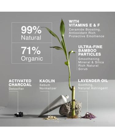 Druide Biolove Organic Exfoliating Face Cleanser Activated Charcoal & Fine Bamboo Stem Particles Gently Scrub & Lift Impurities Unclog & Refine Pores for Sensitive Skin 50g - Buy Online on GoSupps.com