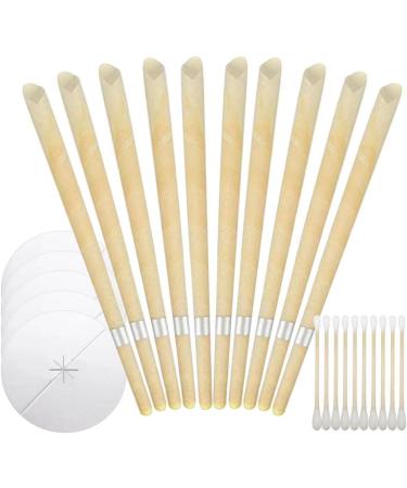 10 Pieces Natural Ear Candles Wax Removal Ear Wax Candles for Ear Wax Removal Ear Wax Candle Ear Wax Removal Tool Ear Cleaning Kit Ear Cleaner Ear Candling Candles Safely Removing Ear Wax at Home 10 Pack