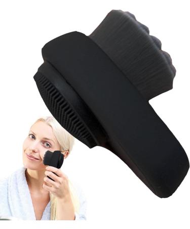 Face Brush - Soft Smooth Face Exfoliator Tool Reusable 2 in 1 Pore Cleansing Tool with Lid Blackheads Dirt Grease for Autumn Winter Dry Skin - Buy Online on GoSupps.com