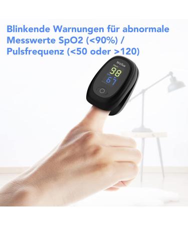 Wellue Pulse Oximeter - Portable Oxygen Saturation & Heart Rate Monitor | Easy to Use Automatic Measurement Batteries Included - Buy Online on GoSupps.com