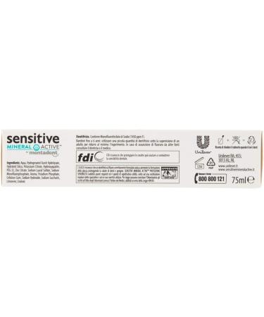  Mentadent Mentadent Sensitive Mineral Active Protection Sensitive Toothpaste Protects Sensitive Teeth and Relieves Dental Sensitivity 75 ml - Buy Online on GoSupps.com