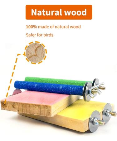 MoHern Bird Perch Toys - Colorful Parrot Stand, Sleep & Chew 4 Pcs Set - Buy Online on GoSupps.com