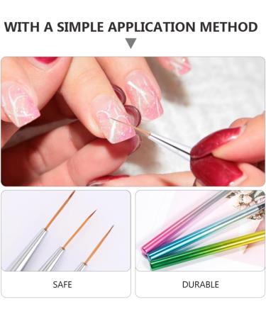 FRCOLOR Nail Salon Pen Manicure Drill Drawing Pen 15.1x0.8cm Assorted Color - Buy Online on GoSupps.com