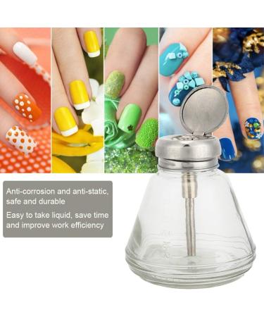 150ml Push Down Empty Pump Dispenser Bottle for Nail Art | Transparent Liquid Container & Press Bottle Accessories - Buy Online on GoSupps.com