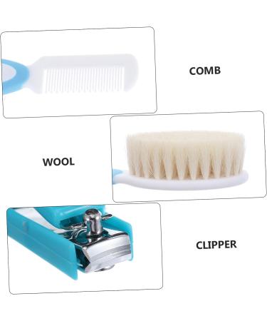 3pcs Wool Brush Baby Hairbrush Cleaner Grooming Kit - Healvian Soft Bristle Cleaning Brushes for Newborn Boy Girl - Buy Online on GoSupps.com