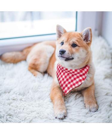 Remifa Dog Bandana 6PCS - Birthday Gift Washable Plaid Printing Bib Double Reversible Scarf Adjustable Accessories for Dogs and Cats - Buy Online on GoSupps.com