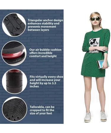 4-Layer Orthotic Heel Shoe Lift Kit for Men & Women - Elevator Insoles for 1.2 to 3.5 Inches Height Increase - Buy Online on GoSupps.com