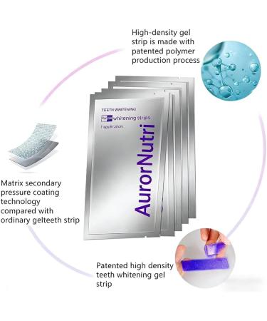 AurorNutri Purple Teeth Whitening Strips - Enamel Safe and Sensitive Teeth Whitening Strips 14 Treatments Remove Yellow Stain Combining Whiten Theeth - Buy Online on GoSupps.com