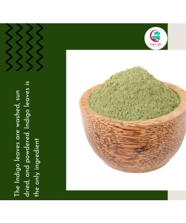 Organic Indigo Powder for Hair 500g (1.2LB / 17.6 oz) - Ideal for Black and Dark Hair - Indigofera Tinctoria - Black Henna - Natural Hair Color - Yogi's Gift - Buy Online on GoSupps.com