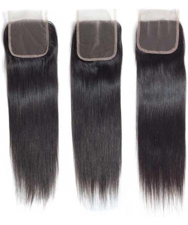 Straight Human Hair 4x4 HD Lace Closure Brazilian Hair Human Hair Closure for Black Women Natural Remy Hair Soft Swiss Lace Closure 16 Inch 16 Inch 4x4 Lace Closure - Buy Online on GoSupps.com