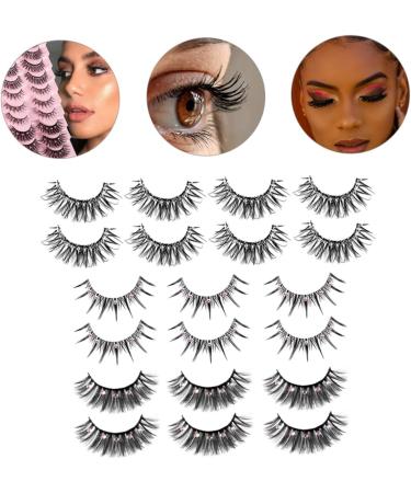 FRCOLOR 10 Pairs Glitter Diamond Eyelashes false lashes women lashes with rhinestones lashes with glitter costume eyelashes lash extensions supplies fluffy chemical fiber child - Buy Online on GoSupps.com