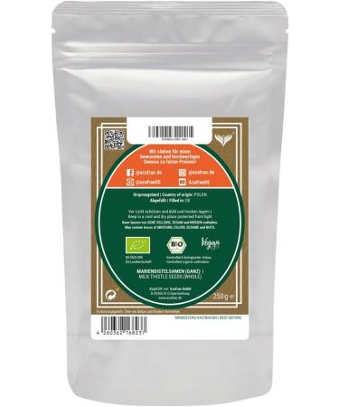 Buy Azafran Organic Milk Thistle Seeds Whole - 250g | Premium Milk Thistle Seed for Tea & Health Benefits | International Shipping Available - Buy Online on GoSupps.com