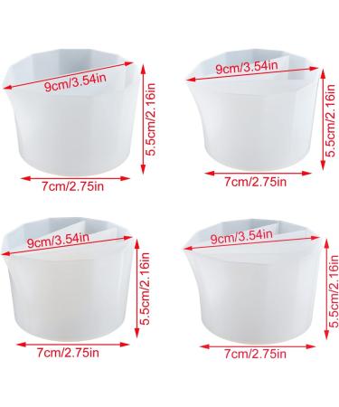 Cotsdan 4 Silicone Split Cup for Acrylic Paint Resin Pouring - Reusable DIY Jewelry Making Tool - Buy Online on GoSupps.com