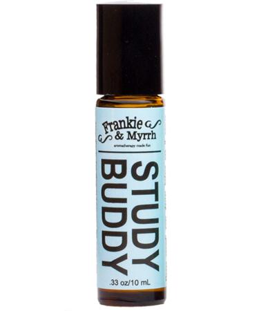 Frankie & Myrrh Study Buddy Roll On | Essential Oil Roller for Energy and Focus w/Peppermint Lemon Rosemary