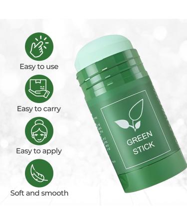 Green Tea Clay Stick - Deep Pore Cleansing Blackhead Remover Mask for All Skin Types | Brightening Facial Treatment with Green Tea Extract - Buy Online on GoSupps.com
