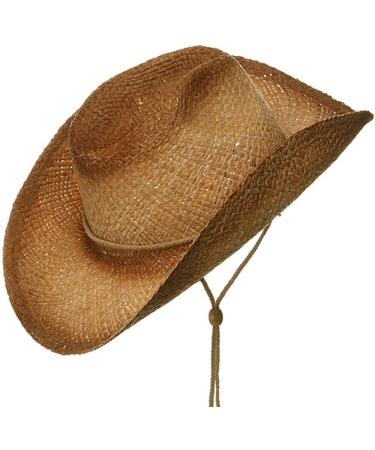MG Outback Tea Stained Raffia Straw Hat - Natural Tea | One Size - Buy Online on GoSupps.com