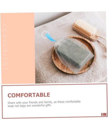 Healeved 8 Pcs Foaming Net Foam Soap Body Exfoliator Soap Sack Saver Pouch Net Bag for Soap Pe White - Buy Online on GoSupps.com