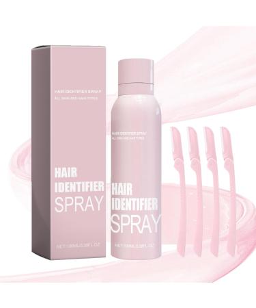 Hair Identifier Spray for Face Shaving |Facial Hair Identifier Spray for Dermaplaning |Face Hair Identifier Spray |Skin Dermaplaning Spray for Face |Moisturizing and Skin Care Dermaplaner Set (1)