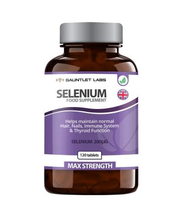 Florsol Selenium Tablets | 200mcg Supplement | Immune System & Thyroid Health | Hair Skin & Nails | Male Fertility | Made in The UK