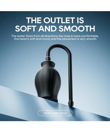 Silicone Enema Bulb Kit - 9.84in Douche Cleaner for Men & Women | 8.5oz Enema Bulb & Shower Connection - Improve Hygiene & Comfort - Buy Online on GoSupps.com