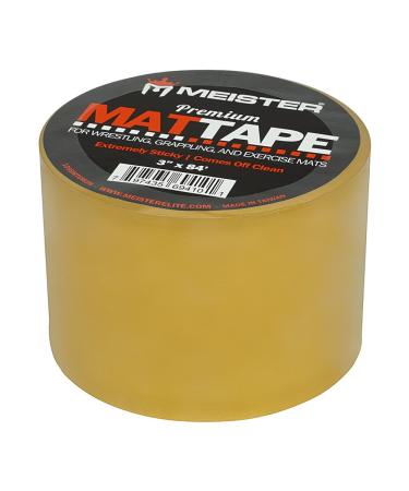 Meister Premium Mat Tape for Wrestling, Grappling and Exercise Mats - Clear 4 Inch x 84 ft 1 Roll