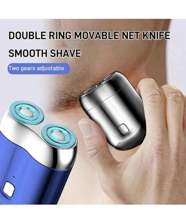 2024 New Upgrade Pocket Shaver USB Mini Shavers for Men IPX6 Waterproof Compact Electric Shaver Electric Mini Portable Razor Double Head Razor for Home Car Travel (Blue) - Buy Online on GoSupps.com