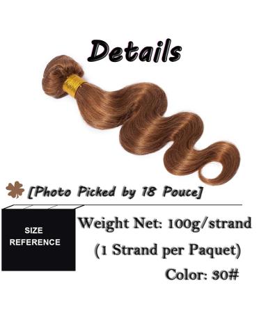 Buy 100% Unprocessed Brazilian Chestnut Brown Body Wave Hair Bundles - 22 Virgin Hair Weave Extensions - Buy Online on GoSupps.com