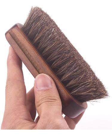 Horsehair Shoe Polish Brush Shine Brush Horse Hair Leather Cleaning Brush Leather Care Tools for Polishing Shoes Clothes Handbags - Buy Online on GoSupps.com