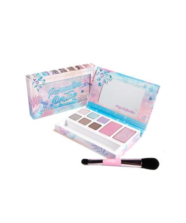 Petite 'n Pretty - Paradise on Ice Eye and Cheek Palette for Kids  Children  Tweens and Teens - Glittering Shades - Made in the USA