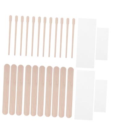 DOITOOL 400pcs Disposable Beauty Bar Spatula Body Bikini Stencil Tool Natural Birch