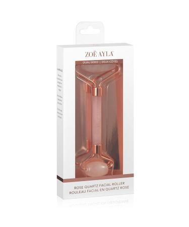 Zoe Ayla Rose Quartz Facial Roller - Essential Skin Care Tool for Women | Boost Blood Circulation & Improve Skin Tone | Perfect with Serum & Moisturizer - Buy Online on GoSupps.com