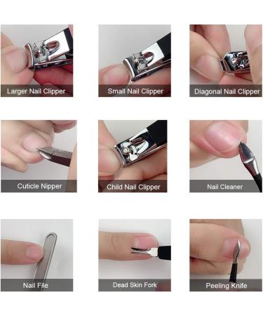 Keiby Citom Manicure Set 18pcs Professional Nail Clippers Kit Pedicure Care Tools-Stainless Steel Grooming Tools With Rose Gold PU Leather Case for Travel & Home (Pink) - Buy Online on GoSupps.com