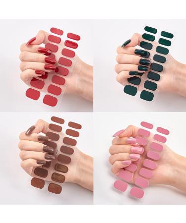 NAILDOKI Nail Stickers - 12 Sheets x 16 Pieces Full Wraps, Self-Adhesive Gel Nail Art Decals for Women & Girls - Buy Online on GoSupps.com