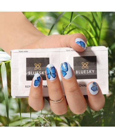 BLUESKY Gel Nail Polish Remover Kit Remove and Revive Set 20 Acetone Remover Wraps 20 Cleanser Wipes 10 Cuticle Pushers Cuticle Oil Nail File & Buffer - Buy Online on GoSupps.com