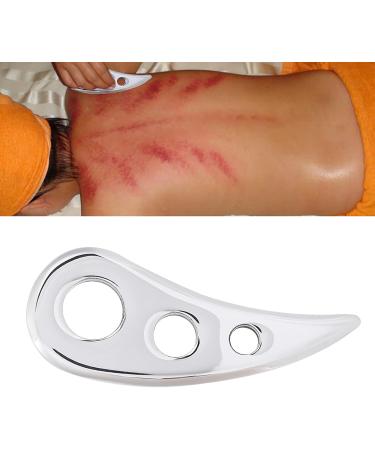 Verdant Touch Gua Sha Plate | Stainless Steel Scraping Massage Tool | Pain Relief & Therapy | 15cm - Buy Online on GoSupps.com