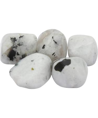 Rainbow Moonstone Tumbled Stones - 5 Piece Healing Crystals Set for Beginners - Buy Online on GoSupps.com