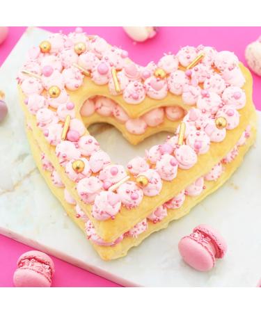 Super Sprinkle Pink Heart Mix 180g | Edible Decorations Without AO Dyes | EU Ingredients | Best for Cakes & Desserts - Buy Online on GoSupps.com