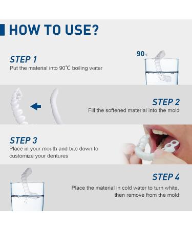 2 Pairs Snap on Dentures & Veneers with Box - Temporary Braces Cover for Imperfect Smile - Buy Online on GoSupps.com