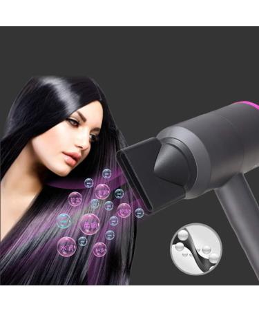 1800W Ionic Hair Dryer Professional Hair Dryer Fast Dry Dryer Salon Women Hairdryer for Curly and Straight Hair 3 Speed and Cool Shot Button 1 Diffuser & 2 Concentrator for Travel Salon Home Use - Buy Online on GoSupps.com