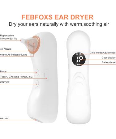 Hosioe Ear Dryer Rechargeable Ear Water Drying Device for Swimmers Ear Fluid Remover for Swimming Showering Surfing Scuba and Hearing Aid Use - Buy Online on GoSupps.com