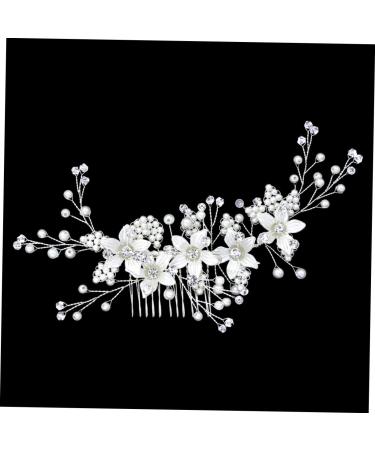 Didiseaon Pearl Hair Barrettes Pearl Flower Hair Comb Bride Insert Comb Bridal Hair Clip Bridal Headdress Wedding Headpiece Prom Headpiece Accessories Bridesmaid - Buy Online on GoSupps.com