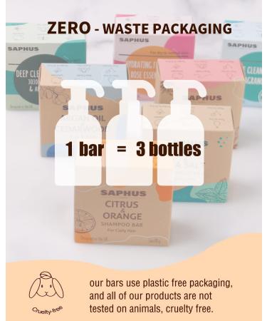 2PCS Shampoo Bars for All Hair Types | Natural Vegan Ingredients | Nourishing and pH Balanced | Plastic Free Eco Friendly | Pack of 2 - Buy Online on GoSupps.com