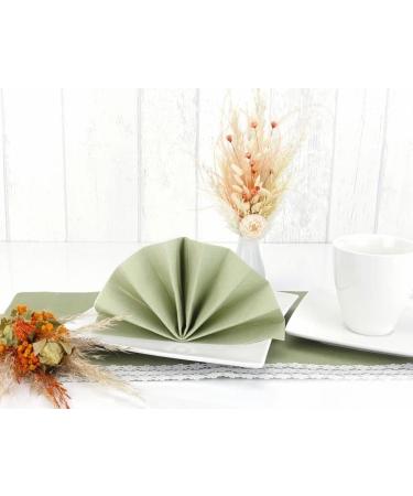 50 APARTina Fabric-Like Airlaid Napkins - Phalaris Natural Green 33x33 cm | Premium Quality International Shipping - Buy Online on GoSupps.com