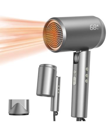 1400W Foldable Ionic Blow Dryer for Curly Hair - Quick Dry with Negative Ion Technology