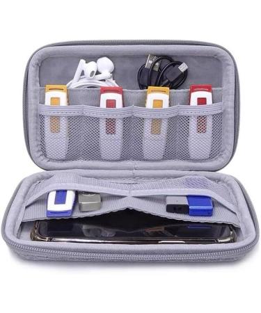 Diabetic Supplies Travel Case - Organize Glucose Meter, Test Strips, Lancets, Pens, Syringes - Hard Shell Protective Bag - Gray - Buy Online on GoSupps.com