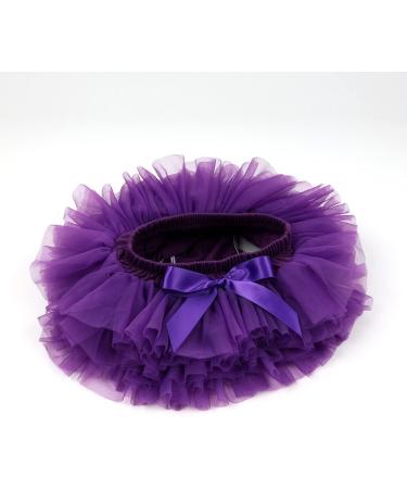 Hoolchean Baby Girls Super Soft Fluffy Tutu Skirt with Diaper Cover Bloomer - Purple (1-2 Years) - Buy Online on GoSupps.com