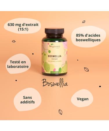 Boswellia Serrata 9450 mg | For 4 Months | 85% Boswellic Acid | Indian Incense | No Additives & Vegan | Vegavero  - Buy Online on GoSupps.com