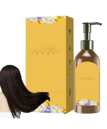 Colorant Floral D'agent Unique | Shampooing Base De Parfums | Lavage Coloration Durable | Solution Naturelle Soins Capillaires | Traitement Beaut Douce Black brown color